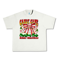 Pistachio Candy Cane Christmas Club Urban Heavy Tee - CowhideDigitalArt