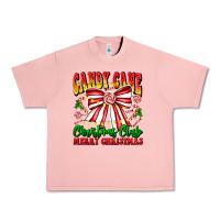 Salmon Candy Cane Christmas Club Urban Heavy Tee - CowhideDigitalArt