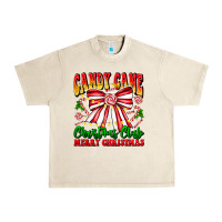 Sandshell Candy Cane Christmas Club Urban Heavy Tee - CowhideDigitalArt