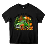 Black St. Patricks Day hanging with my gnomies Heavy Core Tee - FaDigitalArtStudio