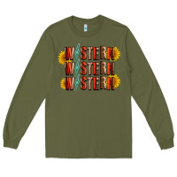 Army Green western sunflower Long Sleeve Tee - RacoonDesign