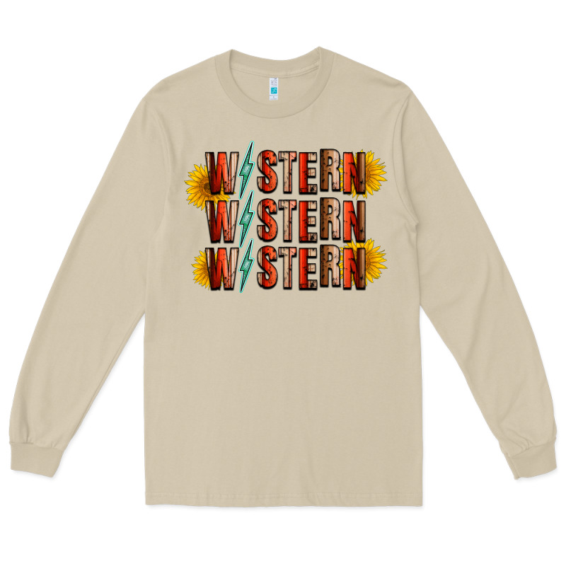 Western Sunflower Long Sleeve Tee by RacoonDesign | Teevron
