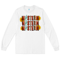 White western sunflower Long Sleeve Tee - RacoonDesign