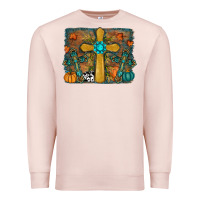 Pale Pink fall cross Premium Sweatshirt - RanaPortraitStore