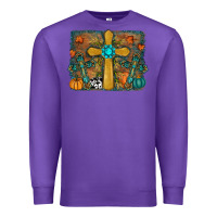 Purple fall cross Premium Sweatshirt - RanaPortraitStore