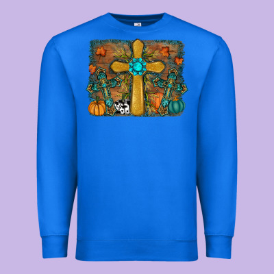 Fall Cross Premium Sweatshirt Designed By Ranaportraitstore