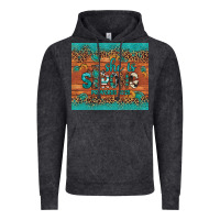 Vintage Black she is strong gemstone sunflower leopard Vintage Hoodie - Artiststas