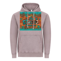 Vintage Zinc she is strong gemstone sunflower leopard Vintage Hoodie - Artiststas