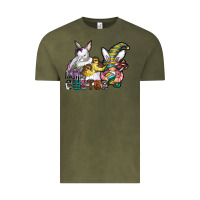 Vintage Olive Happy Easter Vintage Tee - CowhideDigitalArt