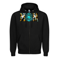 Black Sunflower Cowhide Turquoise Gemstone Mom Zipper Hoodie - Jasminsmagicworld