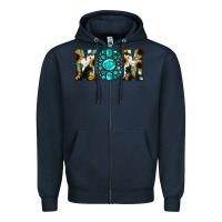 Navy Sunflower Cowhide Turquoise Gemstone Mom Zipper Hoodie - Jasminsmagicworld
