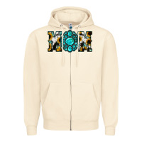 Sandshell Sunflower Cowhide Turquoise Gemstone Mom Zipper Hoodie - Jasminsmagicworld