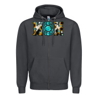 Smoke Sunflower Cowhide Turquoise Gemstone Mom Zipper Hoodie - Jasminsmagicworld