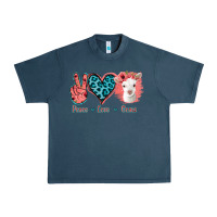 Midnight Navy Peace Love Goats Urban Heavy Tee - Jasminsmagicworld