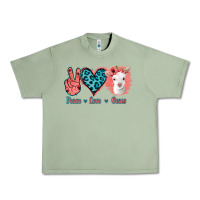 Oil Green Peace Love Goats Urban Heavy Tee - Jasminsmagicworld