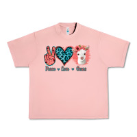 Salmon Peace Love Goats Urban Heavy Tee - Jasminsmagicworld