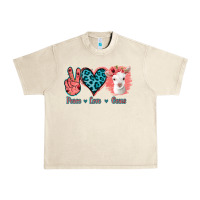 Sandshell Peace Love Goats Urban Heavy Tee - Jasminsmagicworld