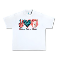White Peace Love Goats Urban Heavy Tee - Jasminsmagicworld
