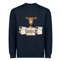 Navy Yes Mama I Am Studying Right Now, Deer Heavyweight Sweatshirt - Bettercallsaul