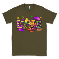 Army Green Love Mardi Gras Classic Tee - FaDigitalArtStudio
