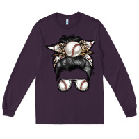 Plum baseball mom Long Sleeve Tee - RacoonDesign