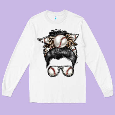 Baseball Mom Long Sleeve Tee Designed By Racoondesign