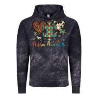Cloud Black autism awareness leopard cowhide herts puzzle Vintage Hoodie - Artiststas