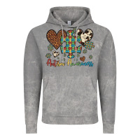 Cloud Rock autism awareness leopard cowhide herts puzzle Vintage Hoodie - Artiststas