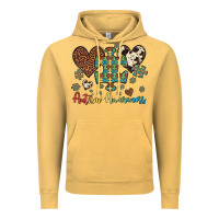 Vintage Mustard autism awareness leopard cowhide herts puzzle Vintage Hoodie - Artiststas