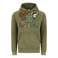Vintage Olive autism awareness leopard cowhide herts puzzle Vintage Hoodie - Artiststas