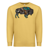 Antique Gold cowhide bison Premium Sweatshirt - RanaPortraitStore