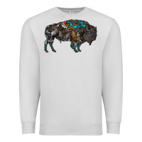 Dove Grey cowhide bison Premium Sweatshirt - RanaPortraitStore