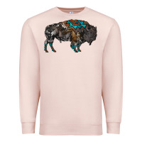 Pale Pink cowhide bison Premium Sweatshirt - RanaPortraitStore