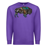 Purple cowhide bison Premium Sweatshirt - RanaPortraitStore