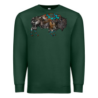 Sports Green cowhide bison Premium Sweatshirt - RanaPortraitStore