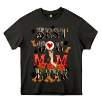 Asphalt Best dog mom ever Mother's Day Heavy Core Tee - FaDigitalArtStudio
