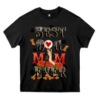 Black Best dog mom ever Mother's Day Heavy Core Tee - FaDigitalArtStudio