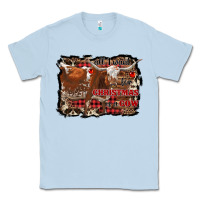 Dusty Blue all i want for christmas is a cow Classic Tee - RanaPortraitStore