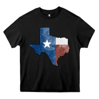 Black Texas Watercolor Map Heavy Core Tee - Jasminsmagicworld