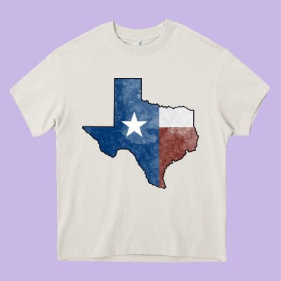 Texas Watercolor Map Heavy Core Tee Designed By Jasminsmagicworld