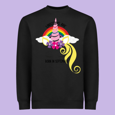 Unicorns Are Born In September Heavyweight Sweatshirt Designed By Bettercallsaul