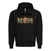 Black cockapoo mom western Zipper Hoodie - RanaPortraitStore