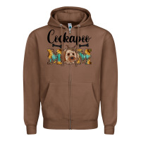 Chestnut cockapoo mom western Zipper Hoodie - RanaPortraitStore