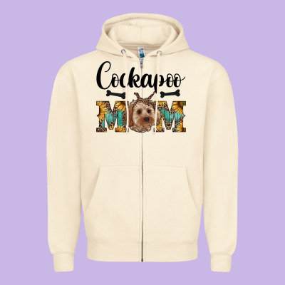 Cockapoo Mom Western Zipper Hoodie Designed By Ranaportraitstore