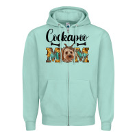 Seafoam cockapoo mom western Zipper Hoodie - RanaPortraitStore