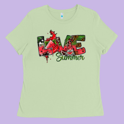 Love Summer Ladies Tee Designed By Cowhidedigitalart