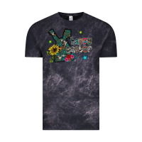 Cloud Black Happy Easter Vintage Tee - CowhideDigitalArt
