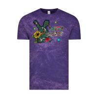 Cloud Purple Happy Easter Vintage Tee - CowhideDigitalArt