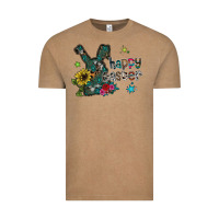 Vintage Coffee Happy Easter Vintage Tee - CowhideDigitalArt