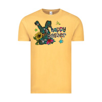 Vintage Mustard Happy Easter Vintage Tee - CowhideDigitalArt
